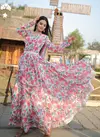 Ka 1022 Faux Georgette Readymade Designer Gown Dupatta Catalogue